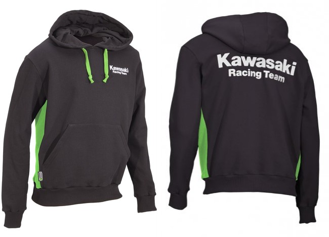 Mikina s kapucí KAWASAKI RACING TEAM 2015 -XS